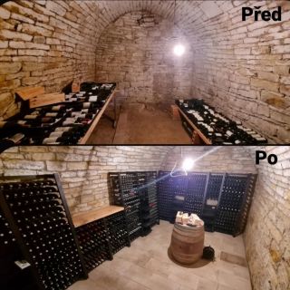 Další vinný sklep vybavený a přehledně uspořádaný. Na fotkách vidíte stav před naší návštěvou a po naší realizaci. V tomto...